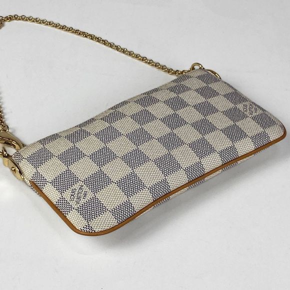 Pochette Mila Cosmetics Accessory Pouch Damier Azur White MM - Picture 2 of 3